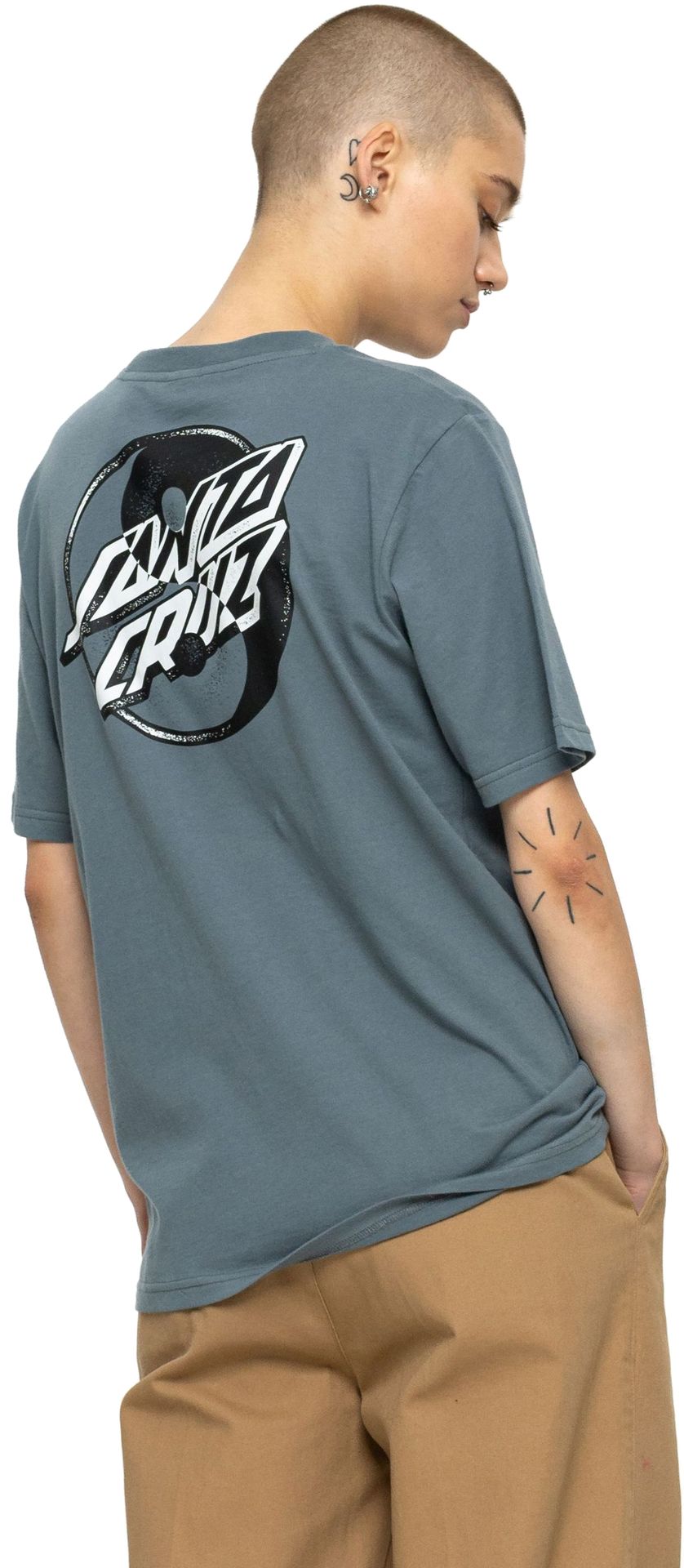 t-shirt damski SANTA CRUZ YIN YANG DOT TEE Pewter