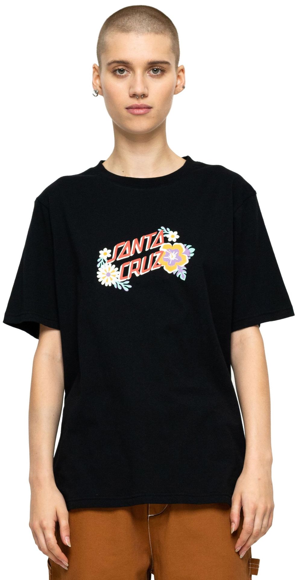 t-shirt damski SANTA CRUZ FREE SPIRIT FLORAL TEE Black