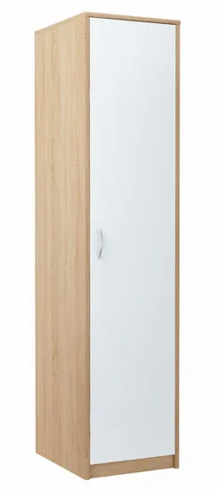 Wąska szafa skandynawska dąb sonoma + biały - Dartin