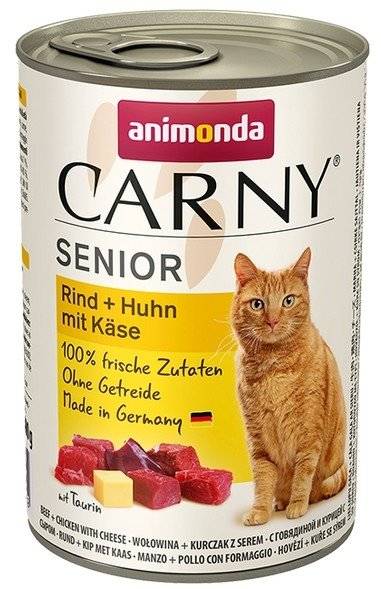 Animonda Cat Carny Senior smak: Wołowina, kurczak, ser  400g