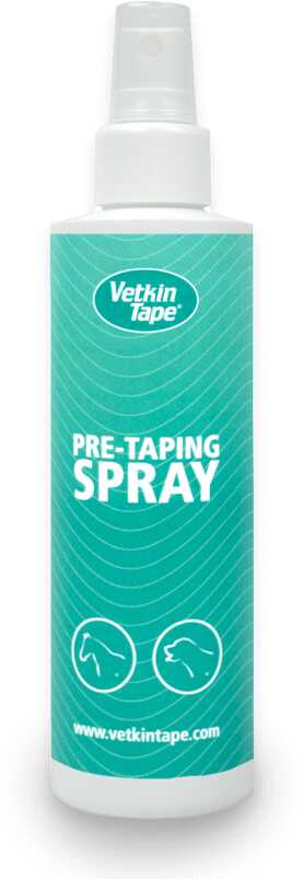 Spray do dezynfekcji sierści i skóry zwierząt - przygotowanie do tapingu weterynaryjnego - wygodna butelka z atomizerem - Vetkin Tape (Pre-Taping Spra