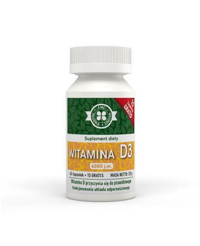 AMC Pharma Limited AMC witamina D3 4000j.m. 45 kapsułek + 15 gratis 3676321