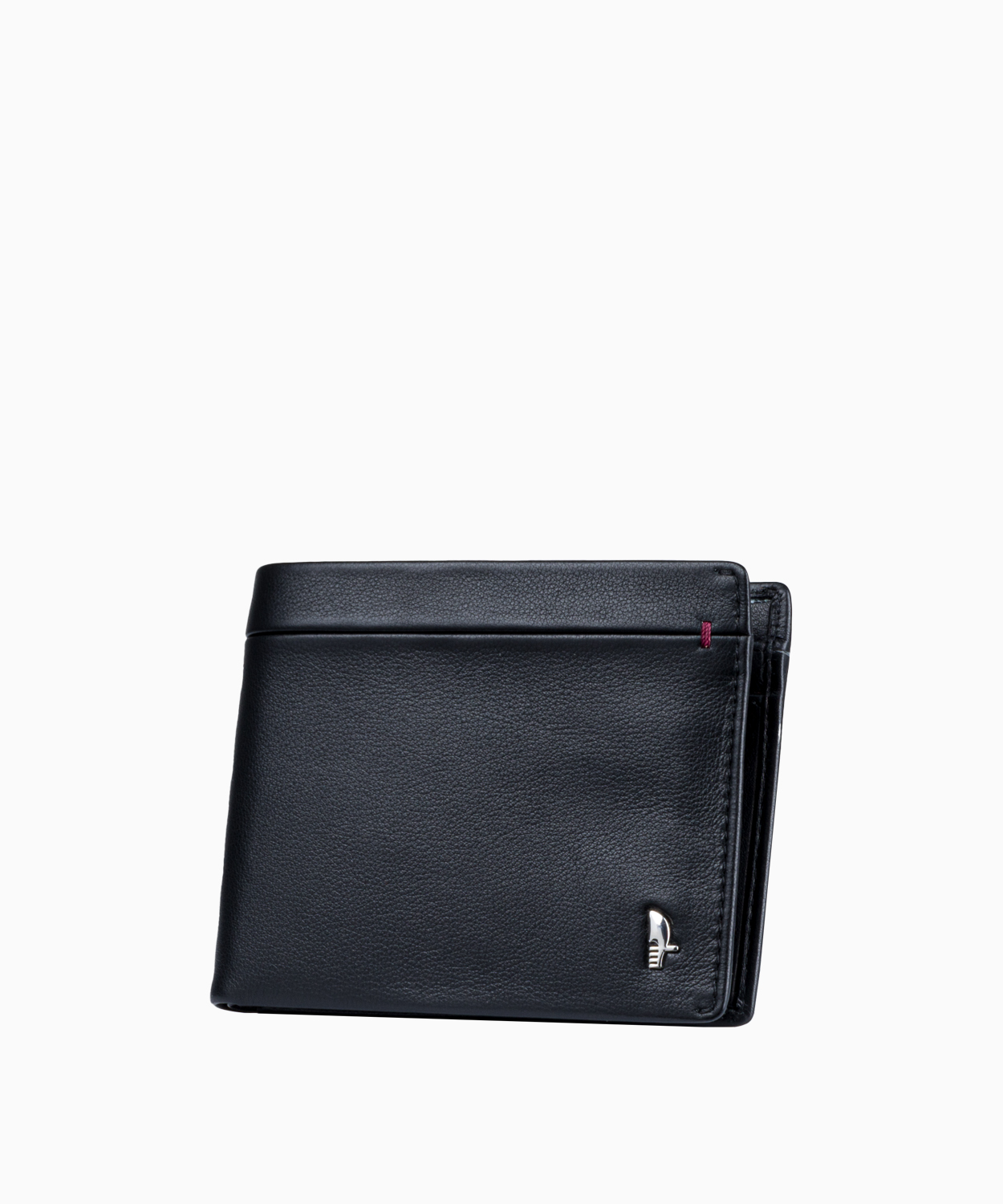 PUCCINI Czarny portfel męski ze skóry nappa