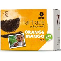 Oxfam HERBATA CZARNA O SMAKU MANGO POMARAŃCZA FAIR TRADE BIO (20 x 1,8 g)