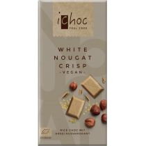 Ichoc CZEKOLADA BIAŁA NUGATOWA Z ORZECHAMI LASKOWYMI (NA NAPOJU RYŻOWYM) BIO 80 g - VIVANI