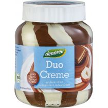 DENNREE (dżemy, miody, herbaty) KREM NUGATOWY DUO MLECZNO - ORZECHOWY BEZGLUTENOWY BIO 400 g - DENNREE KC-DD-990287