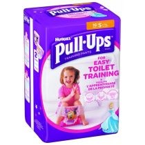 HUGGIES HUGGIES PULL-UPS Pieluchomajtki dla dziewczynki rozmiar S 8-15 kg 16 szt