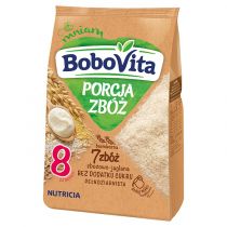 Nutricia BoboVita Porcja Zbóż kaszka bezmleczna 7 zbóż zbożowo-jaglana po 8 miesiącu 170g