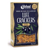 LIFEFOOD (batony i inne produkty raw) KRAKERSY Z OLIWKAMI RAW BEZGLUTENOWE BIO 90 g - LIFEFOOD BP-8594071485405