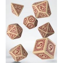Q-Workshop Komplet Kości RPG) Wikińskie Beżowo-bordowy