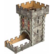 Q-Workshop Dice Tower - kolorowa wieża do rzutów kośćmi - stylizowana na zamkową basztę 5907699493265