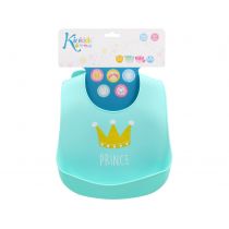 Kiokids Kiokids Silikonowy śliniak z kieszonką Boy 4m+
