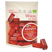 MEGUSTO Krówki bezmleczne truskawkowe BEZG. BIO 150 g
