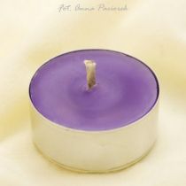 Świeca tealight z wosku pszczelego - fioletowa