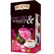 Big-Active Big-Active Earl Grey & Płatki Róży Liściasta herbata czarna o smaku bergamotki z płatkami róży 80 g