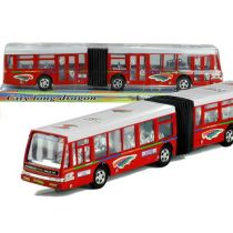 Lean Toys Autobus Przegubowy Friction Duży 41,5 cm Czerwony