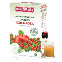 Polska Róża 100% naturalny sok jabłko-dzika róża(witamina C)Box 3 l
