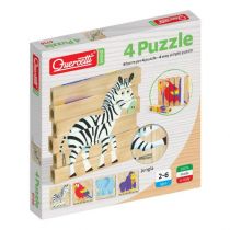 Quercetti Puzzle Jungle, drewniane klocki