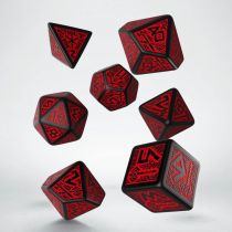Kości Rpg Krasnoludzkie Czarno-czerwone (7)