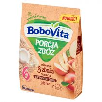 Bobovita Porcja Zbóż Kaszka mleczna 3 zboża jabłko 210 g 5900852041143