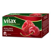 Vitax BAHLSEN Herbata ziołowo-owocowa Inspirations Malina Wiśnia 40g(20 torebek)