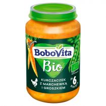 Bobovita Bio Kurczak, marchewka, groszek - obiad dla dzieci 190g