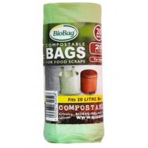 BIOBAG Worki na odpady organiczne biodegradowalne i kompostowalne 20L rolka 20 sztuk - BioBag