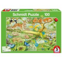 Schmidt Spiele Puzzle 100 el. Zwierzęta w dżungli 23668