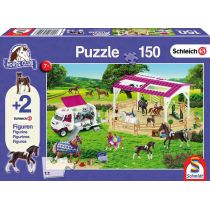 Schmidt Spiele Spiele, puzzle SCHLEICH: Wybieg dla koni + 2 figurki