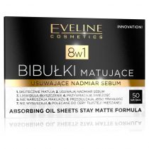 Eveline Absorbing Oil Sheets Stay Matte Formula 8in1 - Bibułki matujące 8w1 - 50 sztuk EVEB8SZ