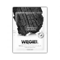 Фото - Маска для обличчя Wegiel CONNY - Charcoal Essence Mask - Maseczka do twarzy oczyszczająca - Węgiel 