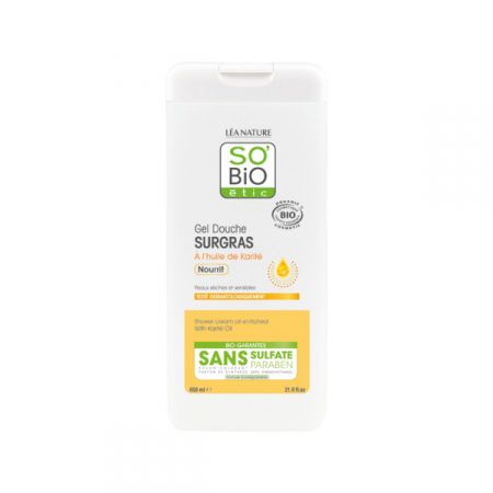 So Bio etic krem pod prysznic i do kąpieli Olej Shea bez sulfate, 650 ml