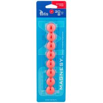 Magnesy do tablic czerwone gładkie 20mm GM300-PC8 TETIS
