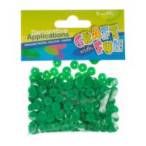 Craft With Fun Cekiny, zielone metaliczne kółka 8 mm