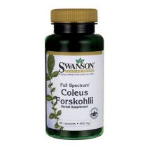 Swanson, Usa Full Spectrum Coleus Forskohli (Pokrzywa indyjska) 400mg - suplement diety 60 kaps.