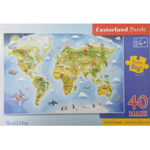 Castorland Puzzle Maxi: World Map 40