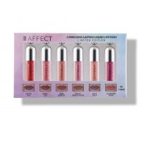 AFFECT AFFECT - 6 MINI LONG-LASTING LIQUID LIPSTICK - Zestaw mini pomadek w płynie - LIMITED EDITION AFFMWLED