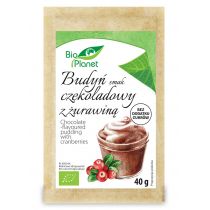 Bio Planet Budyń o Smaku Czekoladowym z Żurawiną BIO 40g - Bio Planet