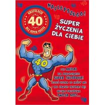 Stamp Karnet Party naklejany B6+koperta Urodziny 40 wz05