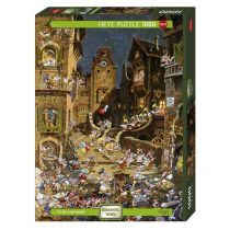 Heye Puzzle 1000 elementów. Ryba. Romantyczne miasto, noc