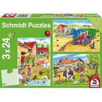G3 Puzzle Schmidt 3x24 Praca na wsi - wysyłka w 24h !!!