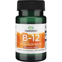 SWANSON Witamina B-12 500mcg - 30 kapsułek 01087