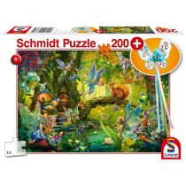 Schmidt Puzzle 200 Leśne wróżki + różdżka G3