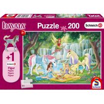 Schmidt Spiele Puzzle 56304 Schleich - Bayala, piknik elfów, 200 części puzzle dziecięce, figurka Eyelas Königsfohlen, kolorowa