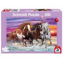 Schmidt Puzzle 200 Trzy dzikie konie G3