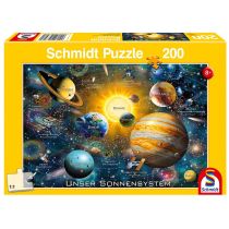 Schmidt Spiele Puzzle 56308 Nasz system słoneczny, 200 części puzzle dziecięce, kolorowe