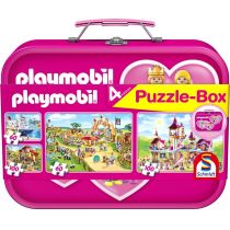 Schmidt Spiele Spiele, Walizka, puzzle Playmobil (różowy)