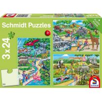 Schmidt Puzzle 2 x 26 el. Dzień w zoo