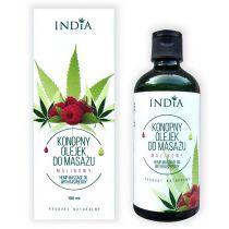 India Konopny olejek do masażu - malinowy India, 100 ml