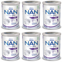 Nestle NAN EXPERTpro HA 1 Hypoalergiczne mleko początkowe dla niemowląt od urodzenia Zestaw 6 x 400 g